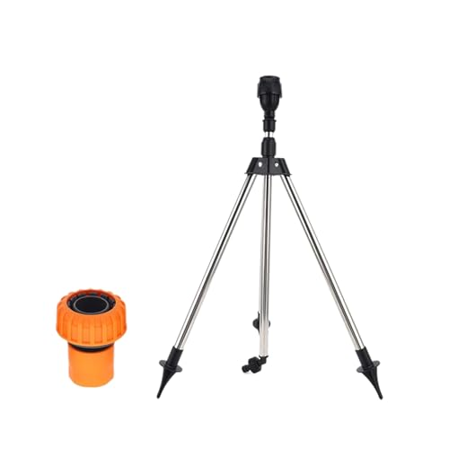 360 Rotierender Gartensprinkler Auf Einstellbarer Stativbasis 1 Zoll Schlauchadapter Für Patios Gewächshäuser Blütenbett Verwässert Metallstativ Rasenwässerungssystem von Lilinzhi