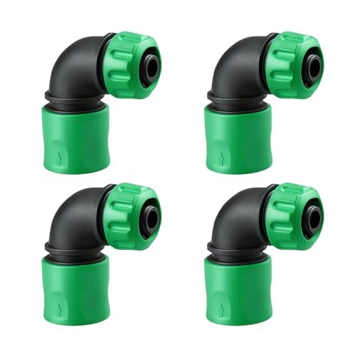 4x ABS Plastikschlauch Ellbogenadapter 90 ° Eckarmaturen Für Außenhahnbadauto Reinigungsausrüstung Waschausrüstung Schnellanschlussanpassung von Lilinzhi