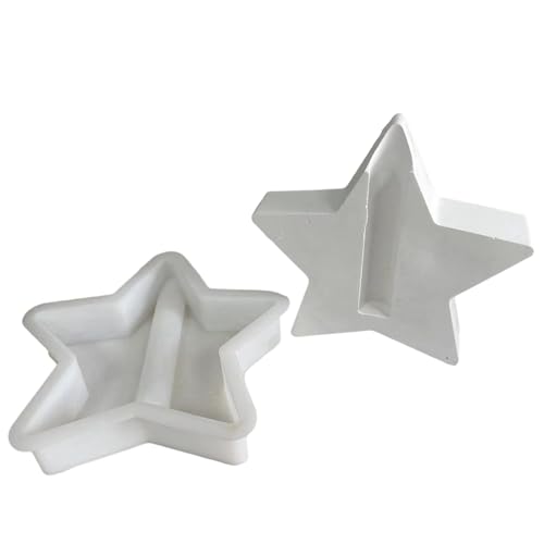 Beton-Form für handgefertigte Blumentöpfe, Stern-/Herzform, Silikon, für Vasen, Schmuck von Lilinzhi