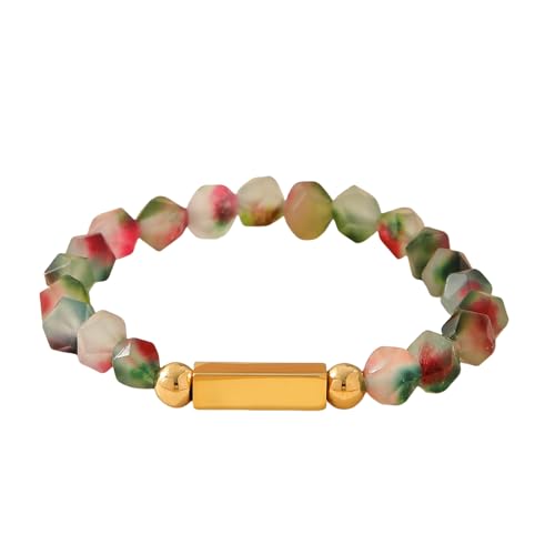 Eleganter, handgefertigter Steinperlen-Schmuck, natürliche Textur für Freunde oder Liebhaber, Geschenk für formelle Anlässe von Lilinzhi