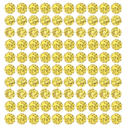 Glitzerndes Kristallperlen-Set, 100 Stück, 10 mm, weiche und biegsame Discokugeln, Tonperlen, Strasssteine für handgefertigtes Zubehör, buntes Basteln Glitzerndes Kristallperlen-Set, 100 Stück, 10 mm, weiche und biegsame Discokugeln, Tonperlen, Strasssteine für handgefertigtes Zubehör, buntes Basteln von Lilinzhi