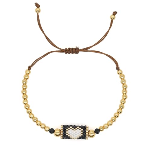 Handgefertigtes Accessoire mit Kristallperlen und goldfarbenen Kupferperlen mit verstellbarer Länge, leichter Schmuck Handgefertigtes Accessoire mit Kristallperlen und goldfarbenen Kupferperlen mit verstellbarer Länge, leichter Schmuck von Lilinzhi
