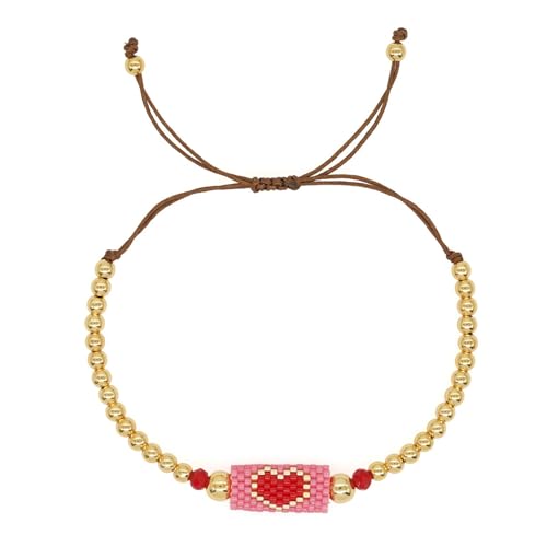 Handgefertigtes Accessoire mit Kristallperlen und goldfarbenen Kupferperlen mit verstellbarer Länge, leichter Schmuck Handgefertigtes Accessoire mit Kristallperlen und goldfarbenen Kupferperlen mit verstellbarer Länge, leichter Schmuck von Lilinzhi