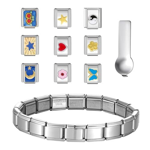 Italienisches Charm-Verbindungsstück, Schmuckherstellung, Teilmodul, Zubehör, Edelstahl, Texturherstellung, Zubehör, Edelstahl, italienisches Zubehör Italienisches Charm-Verbindungsstück, Schmuckherstellung, Teilmodul, Zubehör, Edelstahl, Texturherstellung, Zubehör, Edelstahl, italienisches Zubehör von Lilinzhi