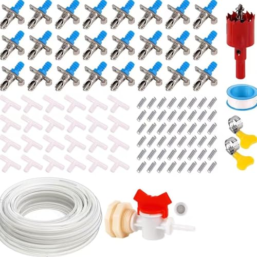 Kleintier Trinkwassersysteme Nonspill Design Easy Installation Kaninchen Hutch Waterer Kits Käfigzubehör Kaninchen Trinknippel Nippel von Lilinzhi