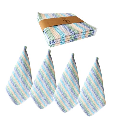 Lilinzhi 4 Pack Reinigungstücher Für Küchen Badezimmer Baumwolle Absorption Geschirrtücher Kratzer Proof Mehrzweck Baumwollküchen Handtücher von Lilinzhi