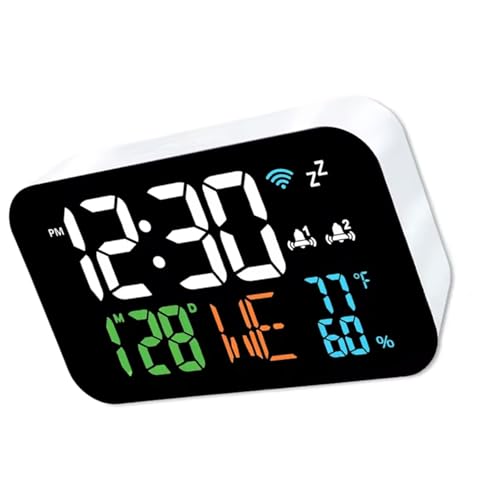 Lilinzhi Digitaler Kalenderuhr Mit Umgebungsumgebungsstörungen Leichtempfindlich Echtzeit Temperaturfeuchtigkeits Tracking USB Betriebener Wandmontagable LED Digitale Takt Mit Temperaturalarm Lilinzhi Digitaler Kalenderuhr Mit Umgebungsumgebungsstörungen Leichtempfindlich Echtzeit Temperaturfeuchtigkeits Tracking USB Betriebener Wandmontagable LED Digitale Takt Mit Temperaturalarm von Lilinzhi