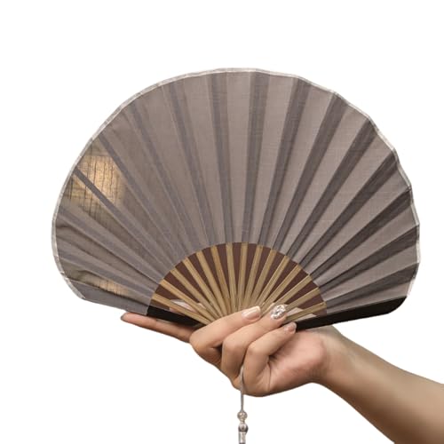 Lilinzhi Feste Farbschale Form Lüfter Naturfaser Stoff Falten Atmungsable Handheld Retro Kühllüfter Holz Rahmen Vintaged Decorative Lilinzhi Feste Farbschale Form Lüfter Naturfaser Stoff Falten Atmungsable Handheld Retro Kühllüfter Holz Rahmen Vintaged Decorative von Lilinzhi