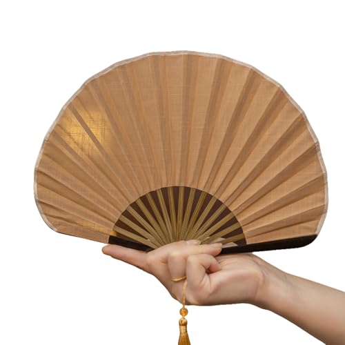 Lilinzhi Feste Farbschale Form Lüfter Naturfaser Stoff Falten Atmungsable Handheld Retro Kühllüfter Holz Rahmen Vintaged Decorative Lilinzhi Feste Farbschale Form Lüfter Naturfaser Stoff Falten Atmungsable Handheld Retro Kühllüfter Holz Rahmen Vintaged Decorative von Lilinzhi