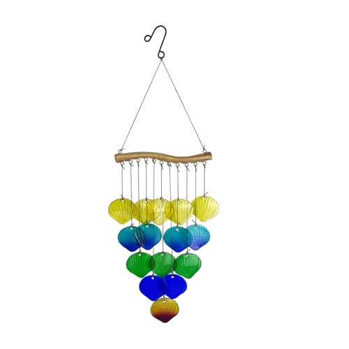 Lilinzhi Resistente Eisenwinde Chimes Mit Glas Künstlerischer Blattform Metallwinde Glocken Gärten Ornamente Wetterbeständige Windkinos Für Regnerische Klimazonen von Lilinzhi