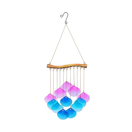 Lilinzhi Resistente Eisenwinde Chimes Mit Glas Künstlerischer Blattform Metallwinde Glocken Gärten Ornamente Wetterbeständige Windkinos Für Regnerische Klimazonen von Lilinzhi