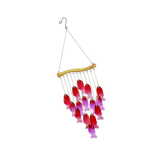 Lilinzhi Resistente Eisenwinde Chimes Mit Glas Künstlerischer Blattform Metallwinde Glocken Gärten Ornamente Wetterbeständige Windkinos Für Regnerische Klimazonen von Lilinzhi