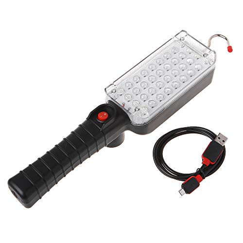 Lilinzhi Tragbare USB-wiederaufladbare Arbeitsleuchte mit Magnet und Haken, 34 LE von Lilinzhi