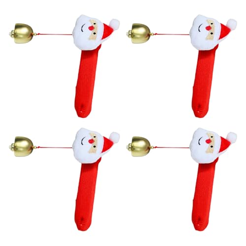 Lilinzhi Türgriffe Mit Weihnachtsmotiven Mit Glockenpackungen 4 Waschkleider Dekoren Elastizität Design Für Weihnachtsfeier Geschenk Festiven Türgriff Dekore von Lilinzhi