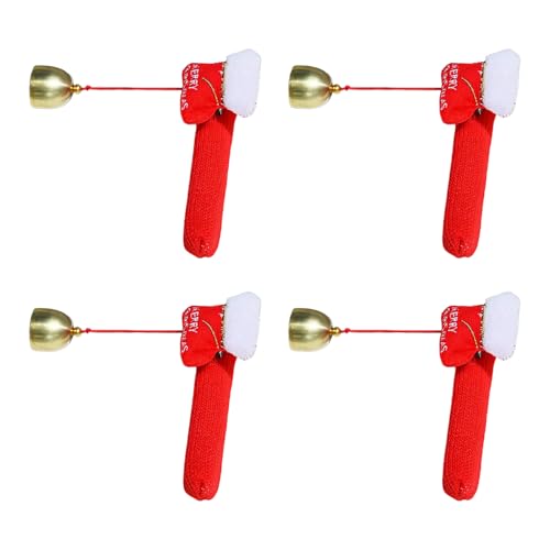 Lilinzhi Türgriffe Mit Weihnachtsmotiven Mit Glockenpackungen 4 Waschkleider Dekoren Elastizität Design Für Weihnachtsfeier Geschenk Festiven Türgriff Dekore von Lilinzhi
