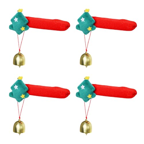 Lilinzhi Türgriffe Mit Weihnachtsmotiven Mit Glockenpackungen 4 Waschkleider Dekoren Elastizität Design Für Weihnachtsfeier Geschenk Festiven Türgriff Dekore von Lilinzhi