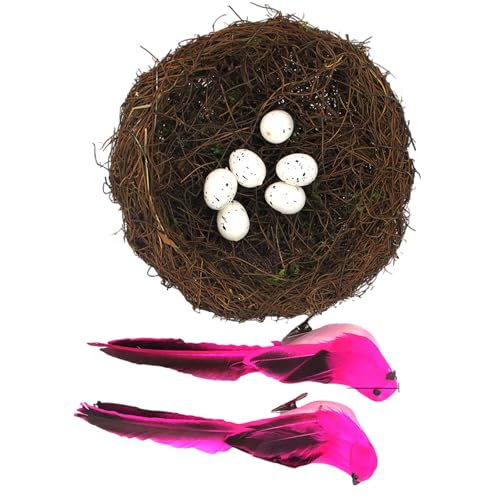 Natural Rattan Birdhouse Basket Set Mit Gefiedertem Mit Kunsteiern Für Frühlingshause Inszenierung Fotografie Requisiten Vogel Nest Dekoration Natural Rattan Birdhouse Basket Set Mit Gefiedertem Mit Kunsteiern Für Frühlingshause Inszenierung Fotografie Requisiten Vogel Nest Dekoration von Lilinzhi