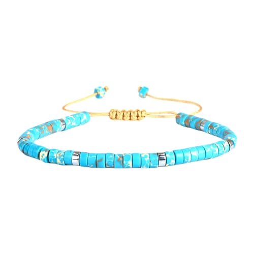 Stilvolles, handgefertigtes Accessoire, Perlen, Steinstruktur, modischer Handgelenkschmuck, geeignet zur Verbesserung der Willenskraft Wachsseil von Lilinzhi