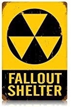 LilithCroft99 Blechschild "Fallout Shelter" aus Metall, Aluminium, Warnschild für Privatbesitz, dekoratives Metall-Blechschild von LilithCroft99