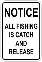 LilithCroft99 Hinweisschild "Notice All Fishing is Catch and Release", Metall-Aluminium-Warnschild, Privatgrundstück, dekoratives Metall-Blechschild LilithCroft99 Hinweisschild "Notice All Fishing is Catch and Release", Metall-Aluminium-Warnschild, Privatgrundstück, dekoratives Metall-Blechschild von LilithCroft99