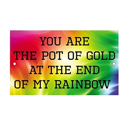 LilithCroft99 Pot of Gold End of Rainbow Metallschilder Vintage Lustiges Blechschild 20,3 x 30,5 cm für Heimdekoration von LilithCroft99