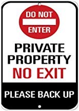 LilithCroft99 Schild mit Aufschrift "Do Not Enter Private Property No Exit Please Backup", Metall-Aluminium-Warnschild, Privatgrundstück, dekoratives Metall-Blechschild LilithCroft99 Schild mit Aufschrift "Do Not Enter Private Property No Exit Please Backup", Metall-Aluminium-Warnschild, Privatgrundstück, dekoratives Metall-Blechschild von LilithCroft99