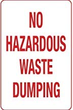 LilithCroft99 Schild mit Aufschrift "No Hazardous Waste Dumping", Metall-Aluminium-Warnschild, dekoratives Metall-Blechschild von LilithCroft99