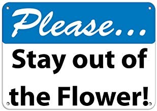 LilithCroft99 Schild mit Aufschrift "Please Stay Out of the Flowers!" Keep Off Gras, Metall-Aluminium-Warnschild, dekoratives Metall-Blechschild LilithCroft99 Schild mit Aufschrift "Please Stay Out of the Flowers!" Keep Off Gras, Metall-Aluminium-Warnschild, dekoratives Metall-Blechschild von LilithCroft99