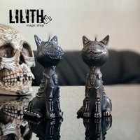 Santa Muerte Katze Bienenwachs Ritualkerze von LilithMagicCandles