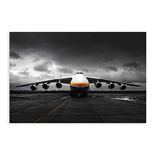 Antonov An-225 Mriya Leinwand-Poster, Wandkunst, Dekor, Bild, Gemälde für Wohnzimmer, Schlafzimmer, Dekoration, 40 x 60 cm, ohne Rahmen von Lilizi