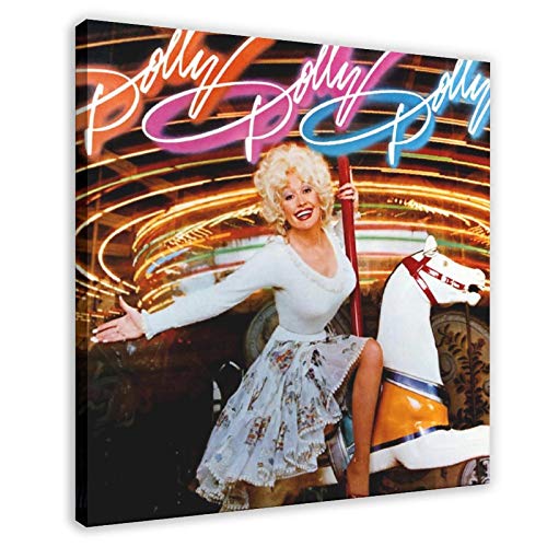 Kunstdruck auf Leinwand, Motiv: amerikanischer Sänger und Songwriter Dolly Parton Dolly, Dolly, Dolly Album, 40 x 40 cm, Rahmen von Lilizi