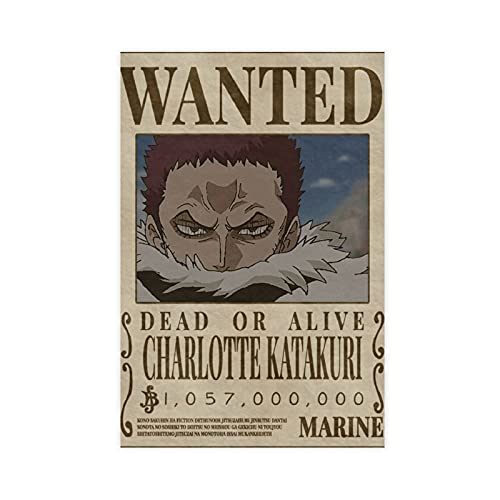 Leinwandposter "Wanted Katakuri Wanted", 30 x 45 cm, ohne Rahmen, 2 Stück von Lilizi