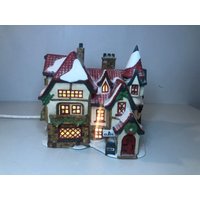 Abt. 56 - Santa's Workshop Nordpolserie; Abteilung Persönlich ; Vintage Weihnachtsdorf Beleuchtetes Haus, Miniaturweihnachtsszene von LilliansCornerFinds