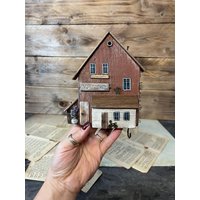 Schlüsselbrett Mit 3 Haken Schlüsselhalter Braun Häuschen Holz Schlüsselbrett Mit 3 Haken Schlüsselhalter Braun Häuschen Holz von LilliartXde