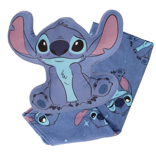 Disney - Coussin et Plaid 2-en-1 Stitch Disney - Plaid Doux et Moelleux Rangé Dans un Coussin - 100% Polyester - 200 GSM - Bleu Disney - Coussin et Plaid 2-en-1 Stitch Disney - Plaid Doux et Moelleux Rangé Dans un Coussin - 100% Polyester - 200 GSM - Bleu von Lilo and Stitch