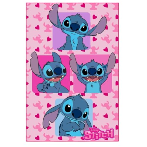 Lilo and Stitch Teppich rosa 80 x 120 cm Wohnzimmer Schlafzimmer Kinderteppich Stitch Anime Teppich Kinder Spielteppich Fur Schlafzimmer von Lilo and Stitch