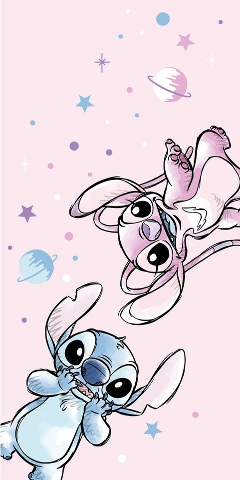 Lilo & Stitch Badetuch Lilo & Stich Frottee Badetuch Größe: 70 x 140 cm 100% Polyester, (1-St), 100% Polyester von Lilo & Stitch