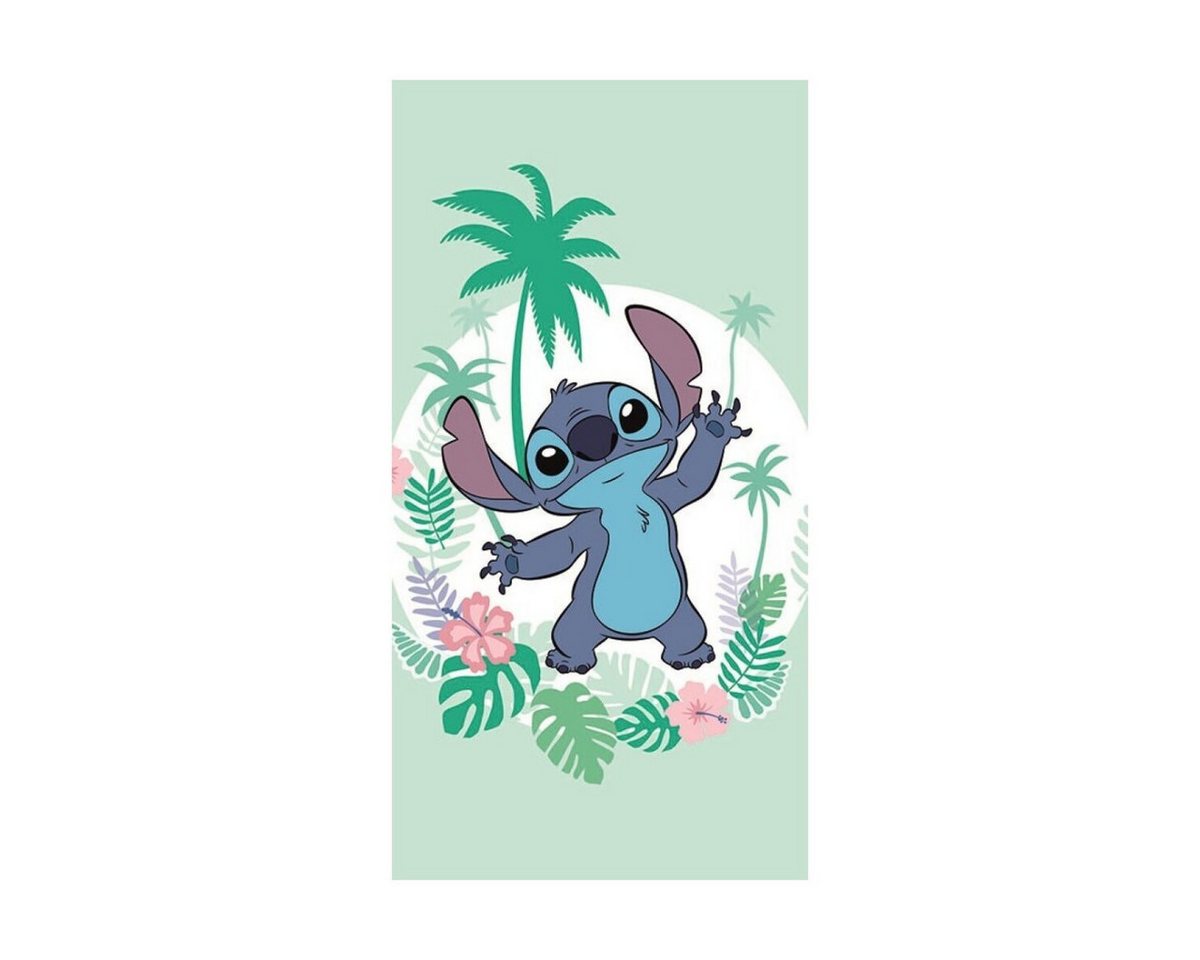 Lilo & Stitch Badetücher Lilo & Stitch Badetuch 70x140cm – Green Strandtuch Design, 100% Baumwolle (1-St) von Lilo & Stitch