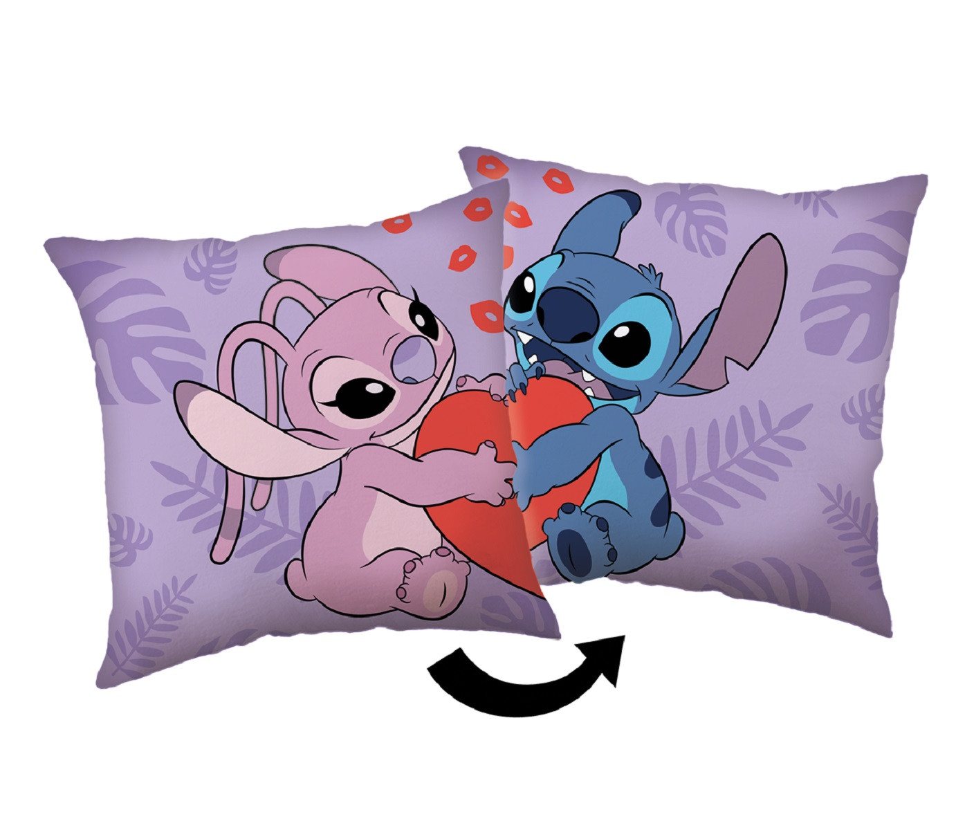 Lilo & Stitch Dekokissen mit Füllung (1 stk) – doppelseitiger Druck, 40x40 cm von Lilo & Stitch