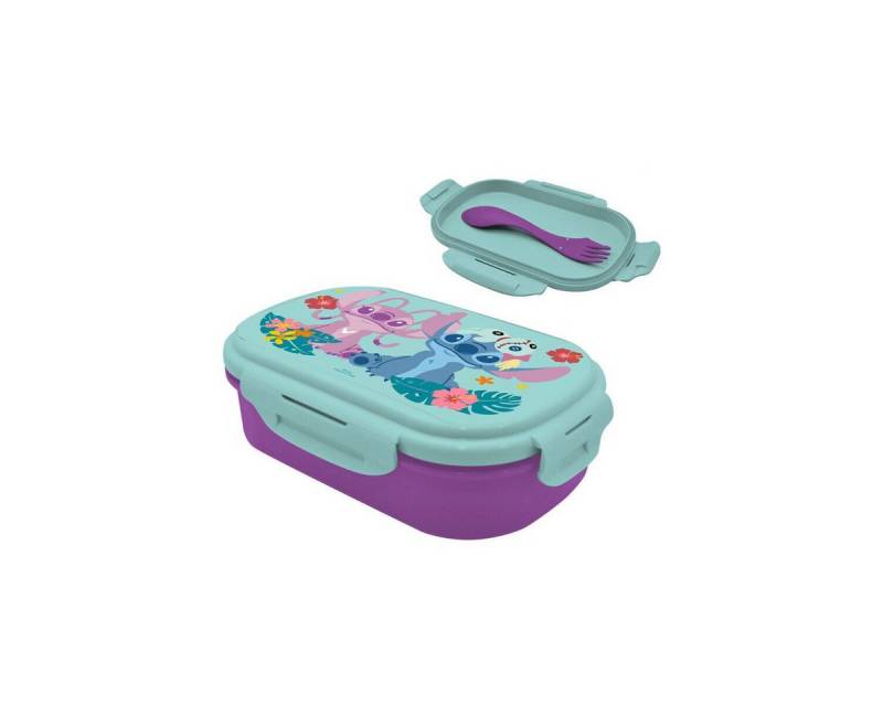 Lilo & Stitch Lunchbox Lilo & Stitch Brotdose + Besteck Island Design Kinder, (1-tlg) von Lilo & Stitch