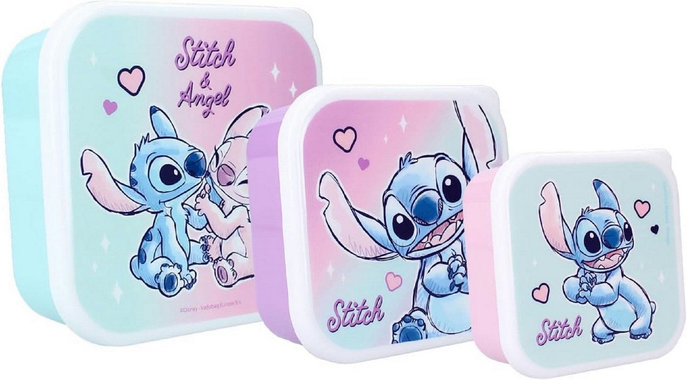 Lilo & Stitch Lunchbox Lunchset 3-in-1 Snackbox Lunchpaket Butterbrotbox von Lilo & Stitch