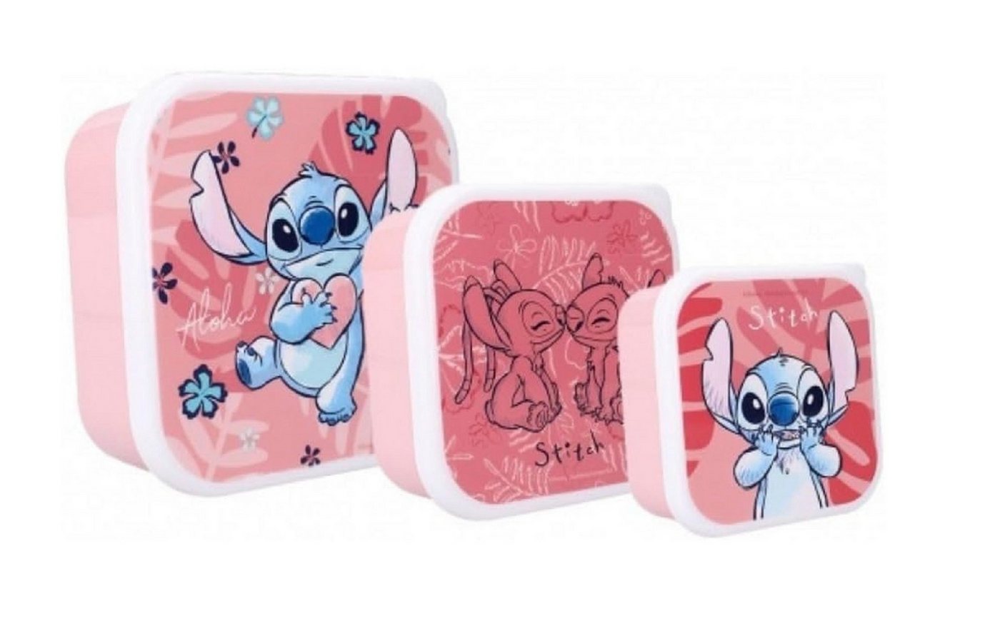 Lilo & Stitch Lunchbox Lunchset 3-in-1 Snackbox Lunchpaket Butterbrotbox von Lilo & Stitch