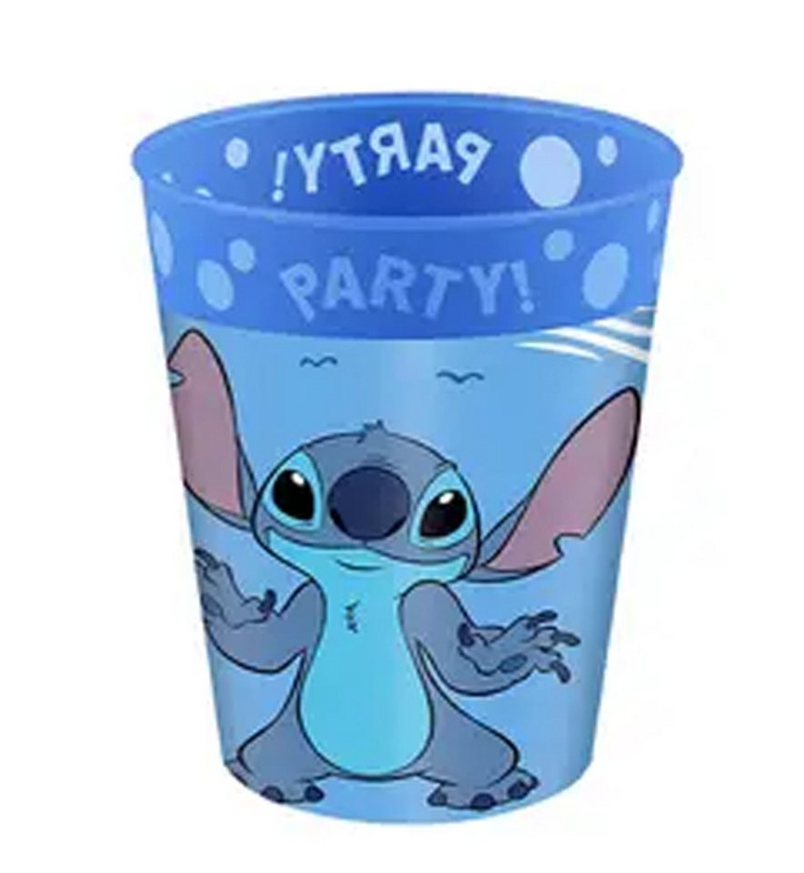 Lilo & Stitch Trinkflasche 4x Disney Lilo und Stitch Angel Premium-Kunststoffbecher-Set 250ml, Mikro-Premium-Kunststoffbecher-Set 4 Stk von Lilo & Stitch