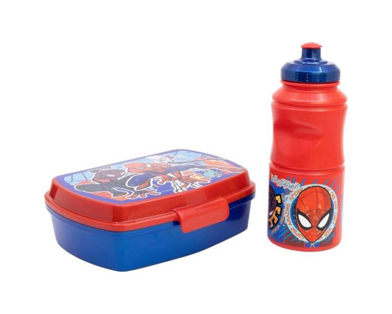 Lilo & Stitch Trinkflasche Spiderman 2er Set Kinderflasche (380ml) und Brotdoseim Geschenkkarton von Lilo & Stitch