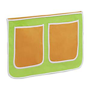 home24 Hängetaschen Basic 53 x 36 x 0cm Grün/Grün/Orange von home24