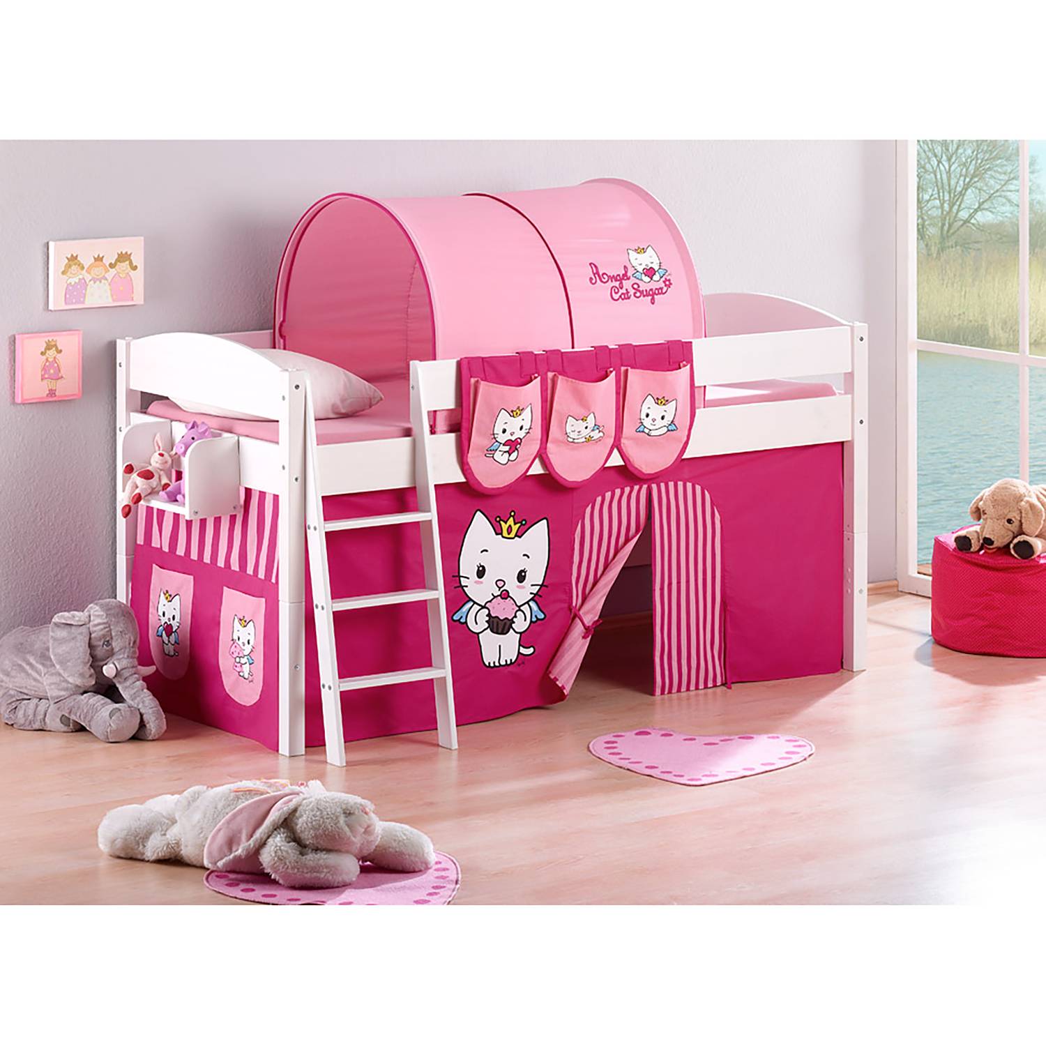 home24 Hochbett Angel Cat Sugar 90 x 200cm Weiß mit Leiter home24 Hochbett Angel Cat Sugar 90 x 200cm Weiß mit Leiter von home24