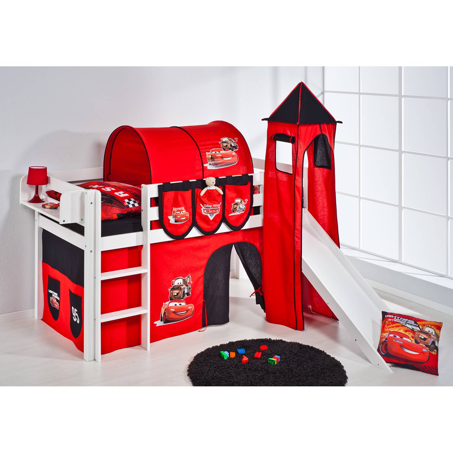 home24 Hochbett Disney Cars 90 x 200cm Weiß mit Rutsche & Turm/mit Leiter home24 Hochbett Disney Cars 90 x 200cm Weiß mit Rutsche & Turm/mit Leiter von home24