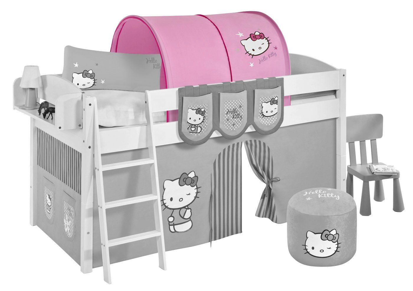 Lilokids Betttunnel Tunnel Hello Kitty Lila - für Hochbett, Spielbett und Etagenbett - LILOKIDS von Lilokids