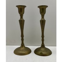 Vintage Paar Kerzenhalter Aus Messing Made in India von Lilpicker