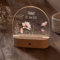 Nachtlicht Personalisiert "Wild Flowers" Dimmbar Nachtlicht Personalisiert "Wild Flowers" Dimmbar von LilunaShop